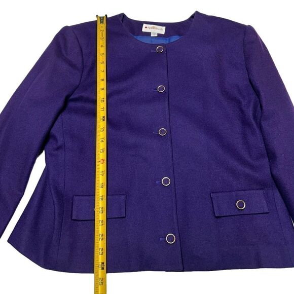 Vintage Appleseed’s Purple Blazer Button Up Coat Jacket Fall Winter Spring - Picture 7 of 8